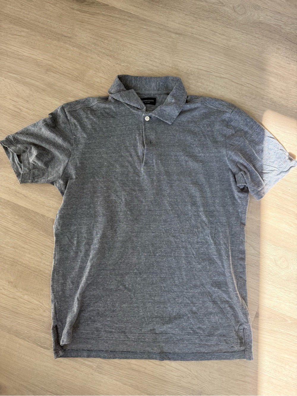 Proper Cloth Cotton-Linen Knit Pique Polo - Slim Small